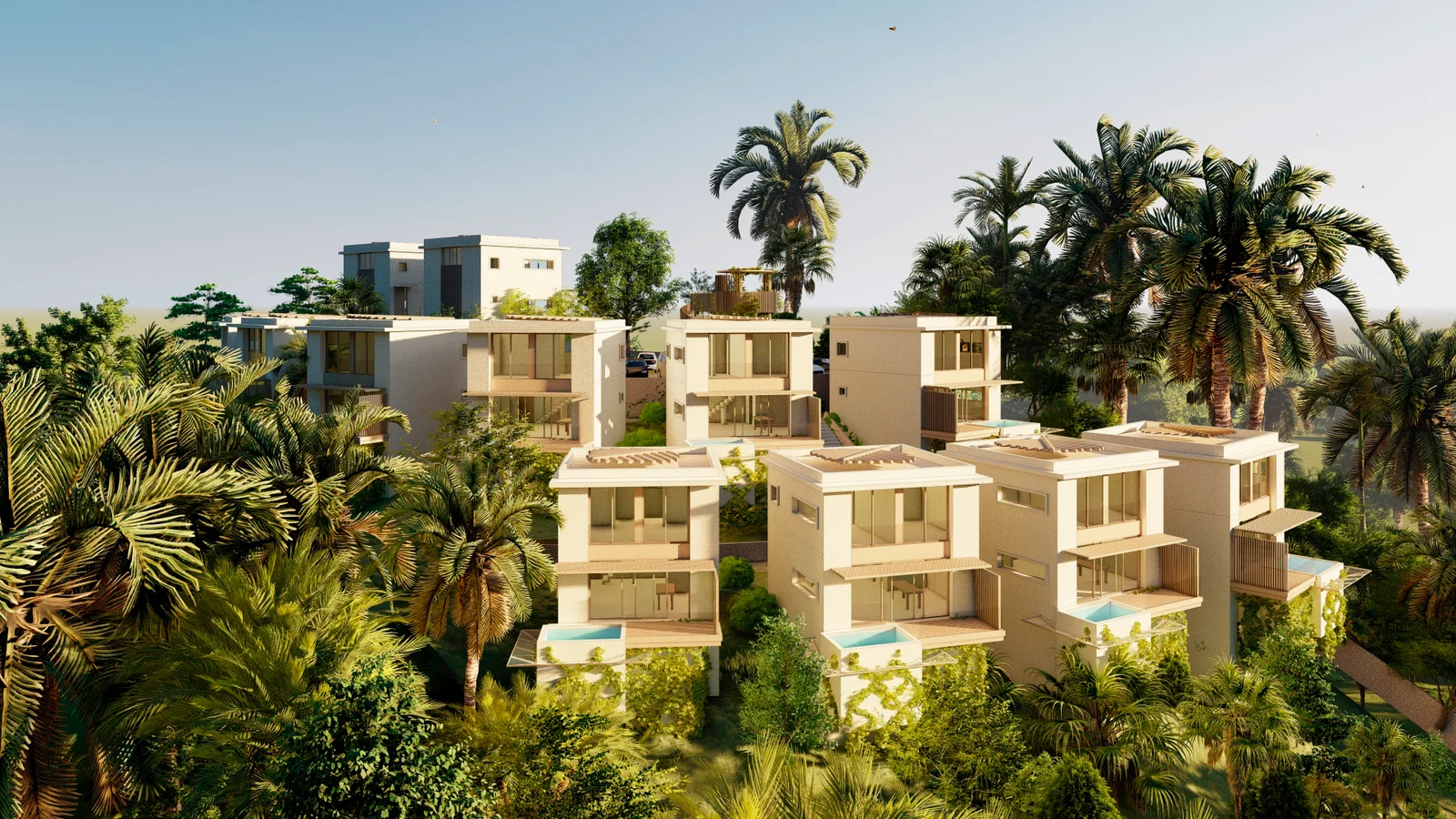 Interior of one of the villas